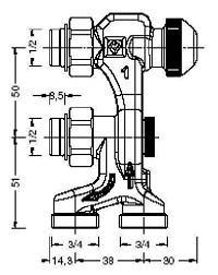 Zawór grzejnikowy zespolony jednorurowy  1 7788 21  HERZ - Katalog armatury